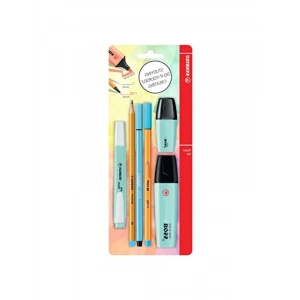 Tek Pastel Renk Kalem Seti - 6lı Mavi