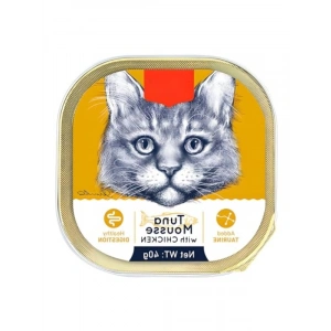 Ton Balıklı ve Tavuklu Yaş Kedi Maması, Mousse Kıvamında