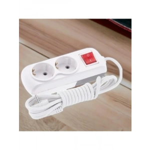 Topraklı Anahtarlı Çoklu Kablolu Uzatma Prizi, 1 Metre