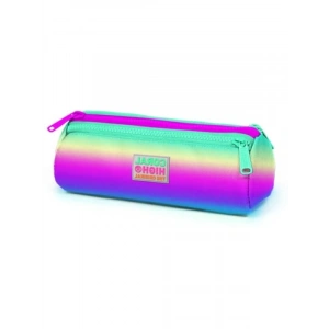 Üç Bölmeli Kalem Çantası, Pembe-Yeşil-Mor