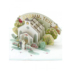 Üç Boyutlu Düğün Kutlama Kartı - Happy Wedding Day