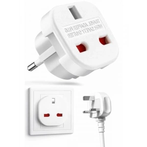 UKden ABye Seyahat Adaptörü - 3 Pinden 2 Pin Dönüştürücü