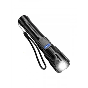 USB Şarjlı LED El Feneri - IPX-6 Su Geçirmez, Taktik El Işığı