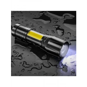 USB Şarjlı Metal El Feneri - Ultra Güçlü ve Zoom Özelliği