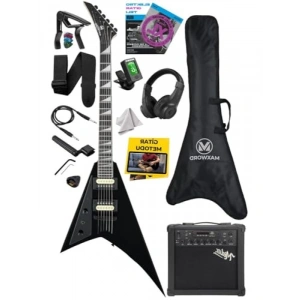 V Kasa Elektro Gitar Seti - 25W Amfili ve 2x Zebra Humbucker Manyetik