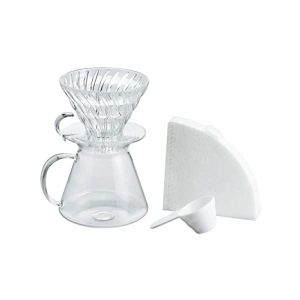 V60 02 Cam Demleme Seti - Filtre Kâğıdı ve Ölçü Kaşığı ile
