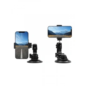 Vantuzlu Kamera ve Telefon Tutucu, Ayarlanabilir Tripod Bağlantısı