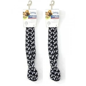 Yansıtıcı Köpek Tasması S 10mm x 120cm Siyah 2li Paket