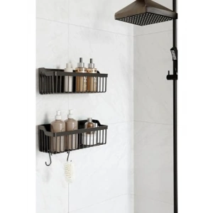 Yapışkanlı Banyo Rafı - 2li Set, Plastik Organizer
