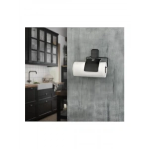 Yapışkanlı Kağıt Havluluk - Mat Siyah Banyo ve Mutfak Düzenleyici