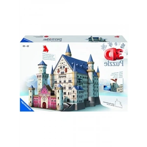Yapıştırıcı Gerektirmeyen 3D Neuschwanstein Yapboz