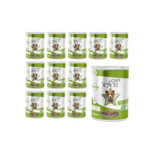Yavru Köpekler İçin Kuzulu ve Jöleli Konserve Mama - 400 Gr x 12