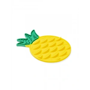 Yavru Köpekler İçin Sarı Ananas Şeklinde Silikon Yaş Mama Oyuncağı, 20x20cm
