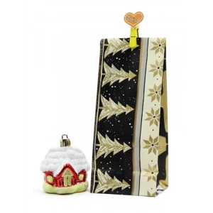 Yılbaşı Temalı Hediyelik Kese Kağıdı - 10lu Paket, 8x20 cm