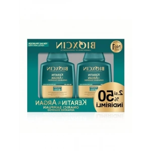 Yıpranmış Saçlar İçin Keratin ve Argan Yağlı Onarıcı Şampuan | 2 x 300 ml