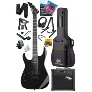 Yüksek Kalite 25W Amfili Elektro Gitar - Black Rosewood