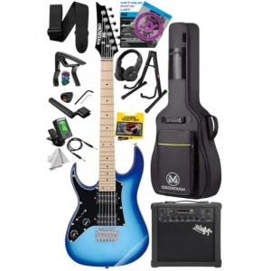 Yüksek Kalite 25W Amfili Elektro Gitar Seti - Maple Klavye
