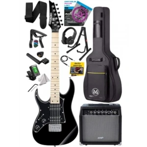 Yüksek Kaliteli 35W Amfili Elektro Gitar Seti