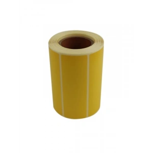 Yüksek Kaliteli Sarı Kuşe Etiket 100mm x 30mm Ruloda 500 Adet