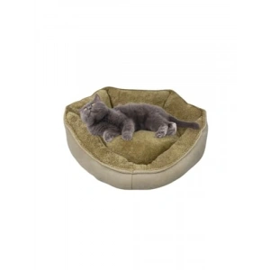 Yumuşak Silinebilir Kedi ve Köpek Yatağı - 55 cm Çapında