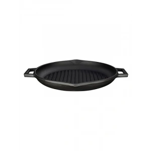 Yuvarlak Döküm Izgara Tava, Metal Kulplu, 26 cm