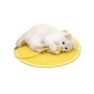 Yuvarlak Kedi Tırmalama Matı - Doğal Sisal Halatlı (47 cm)