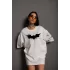 Arnay Unisex Ön Ve Kol Baskılı Oversize T-shirt - Beyaz