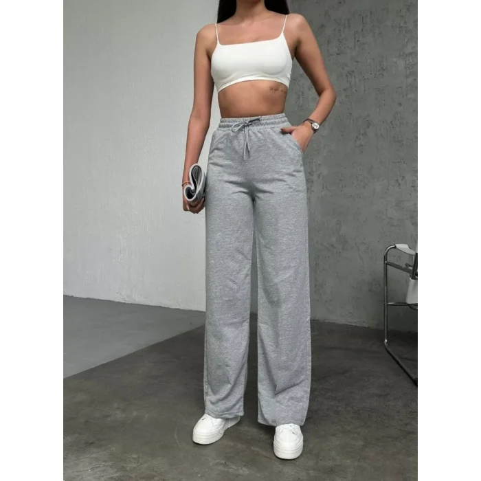 Arnay Basic Üç İplik Eşofman Pantolon - Gri