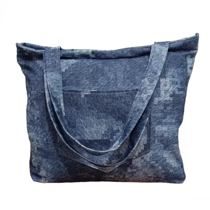 Arnay Blujin Desenli Piknik Ve Deniz Cepli Fermuarlı Çanta - Mavi