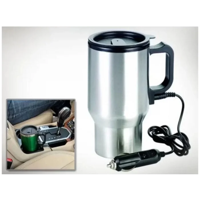 Arnay Çakmak Girişli Su Isıtıcı Termos Bardak Araç İçi Keetle - Gümüş
