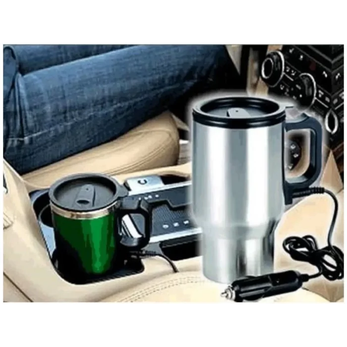 Arnay Çakmak Girişli Su Isıtıcı Termos Bardak Araç İçi Keetle - Gümüş