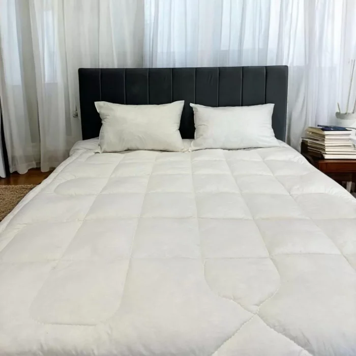 Arnay Çift Kişilik Doğal Yün Yorgan Ve Yastık Takımı - Beyaz