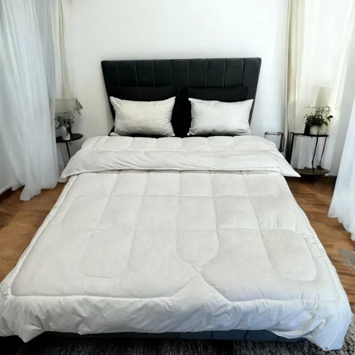 Arnay Çift Kişilik Doğal Yün Yorgan Ve Yastık Takımı - Beyaz