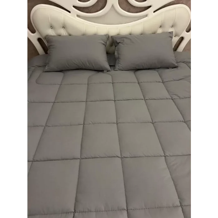 Arnay Çift Kişilik Doğal Yün Yorgan Ve Yastık Takımı - Boyalı Gri