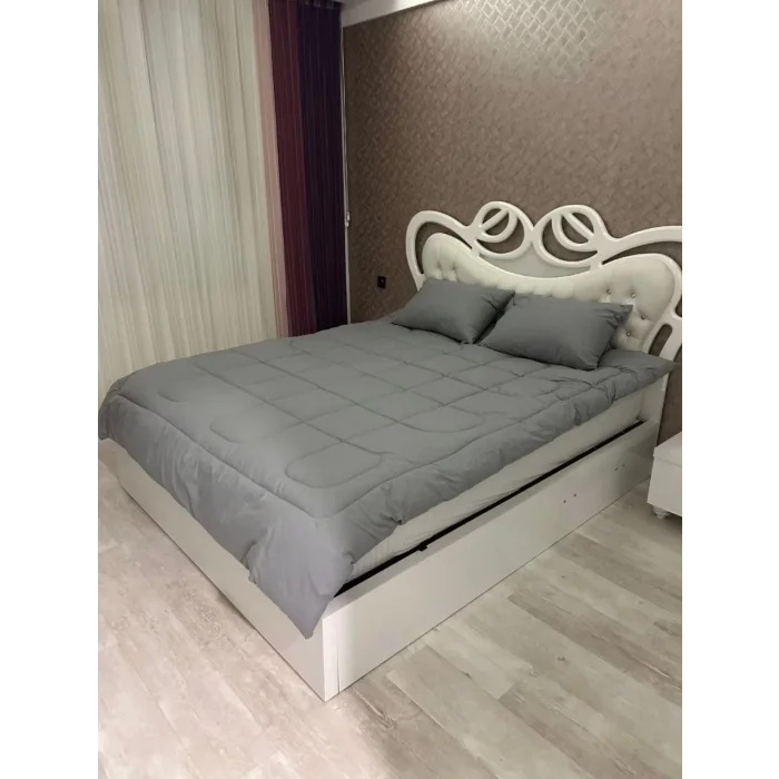 Arnay Çift Kişilik Doğal Yün Yorgan Ve Yastık Takımı - Boyalı Gri