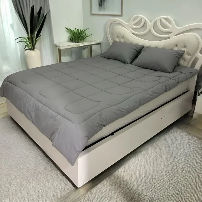 Arnay Çift Kişilik Doğal Yün Yorgan Ve Yastık Takımı - Boyalı Gri