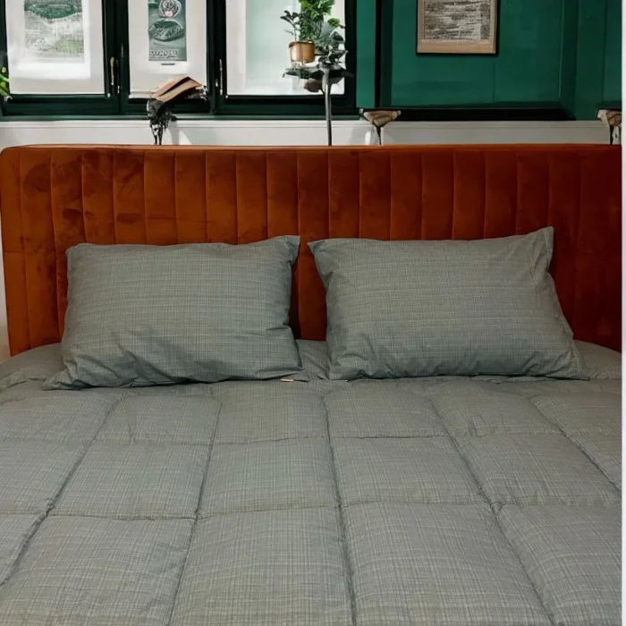 Arnay Çift Kişilik Doğal Yün Yorgan Ve Yastık Takımı - Füme