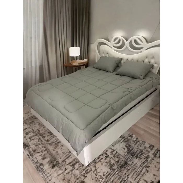 Arnay Çift Kişilik Doğal Yün Yorgan Ve Yastık Takımı - Haki