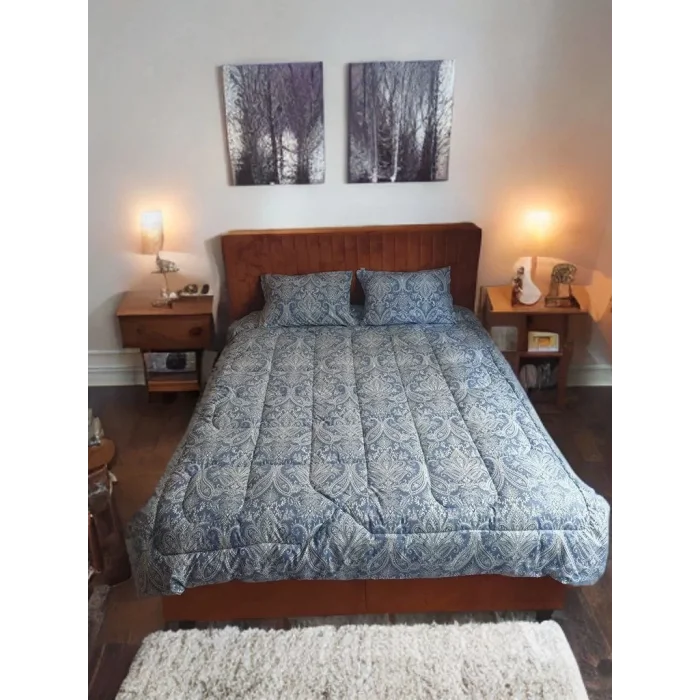 Arnay Çift Kişilik Doğal Yün Yorgan Ve Yastık Takımı - İndigo
