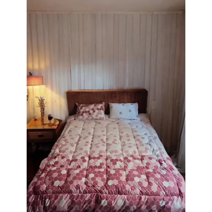 Arnay Çift Kişilik Doğal Yün Yorgan Ve Yastık Takımı - Kırmızı