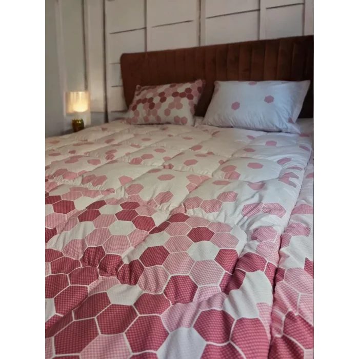 Arnay Çift Kişilik Doğal Yün Yorgan Ve Yastık Takımı - Kırmızı