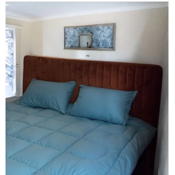 Arnay Çift Kişilik Doğal Yün Yorgan Ve Yastık Takımı - Mavi