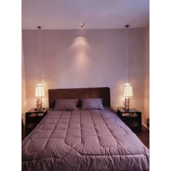 Arnay Çift Kişilik Doğal Yün Yorgan Ve Yastık Takımı - Mor