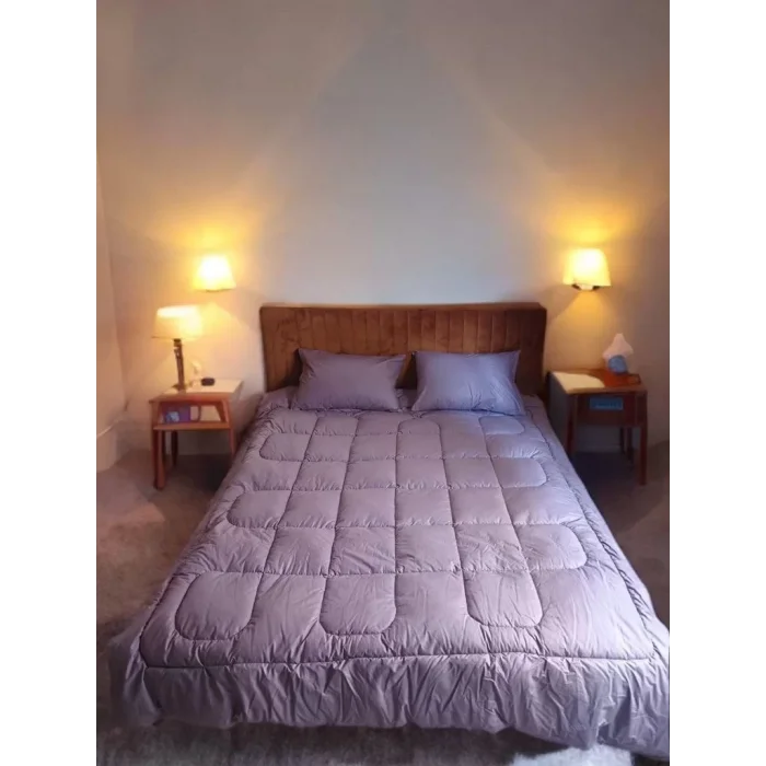 Arnay Çift Kişilik Doğal Yün Yorgan Ve Yastık Takımı - Mor