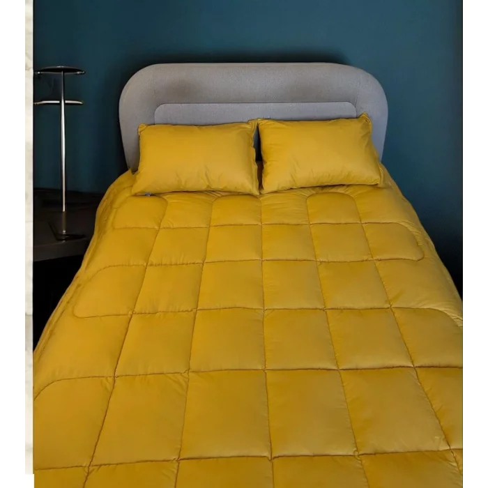 Arnay Çift Kişilik Doğal Yün Yorgan Ve Yastık Takımı - Sarı