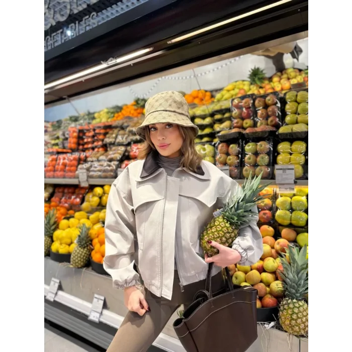 Arnay Çift Yakalı Ceket Mont - Beyaz