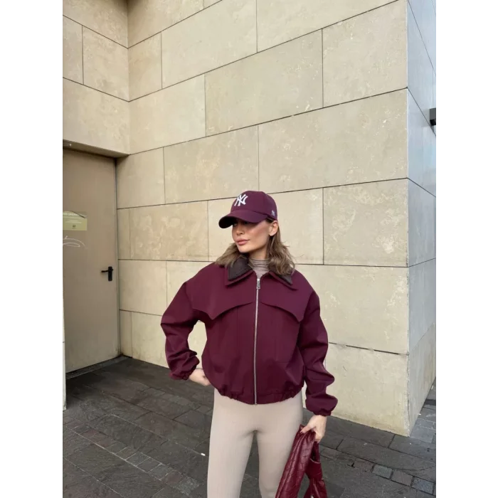 Arnay Çift Yakalı Ceket Mont - Bordo