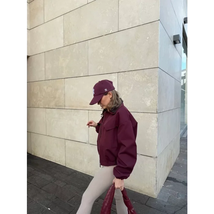 Arnay Çift Yakalı Ceket Mont - Bordo