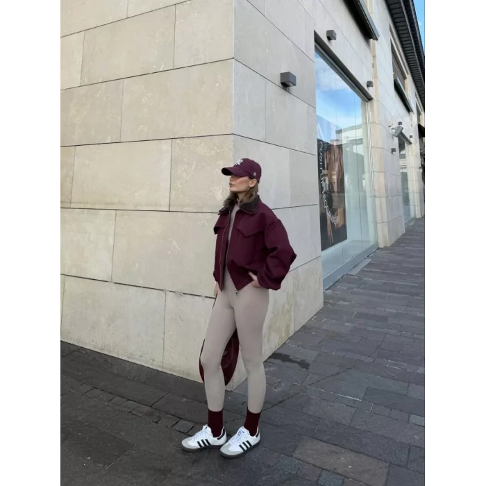 Arnay Çift Yakalı Ceket Mont - Bordo