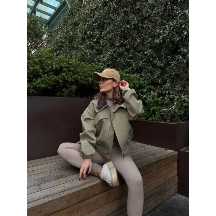 Arnay Çift Yakalı Ceket Mont - Yeşil